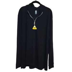 PGA TOUR Men's Black Long Sleeve Pullover Golf‎ Shirt Activewear